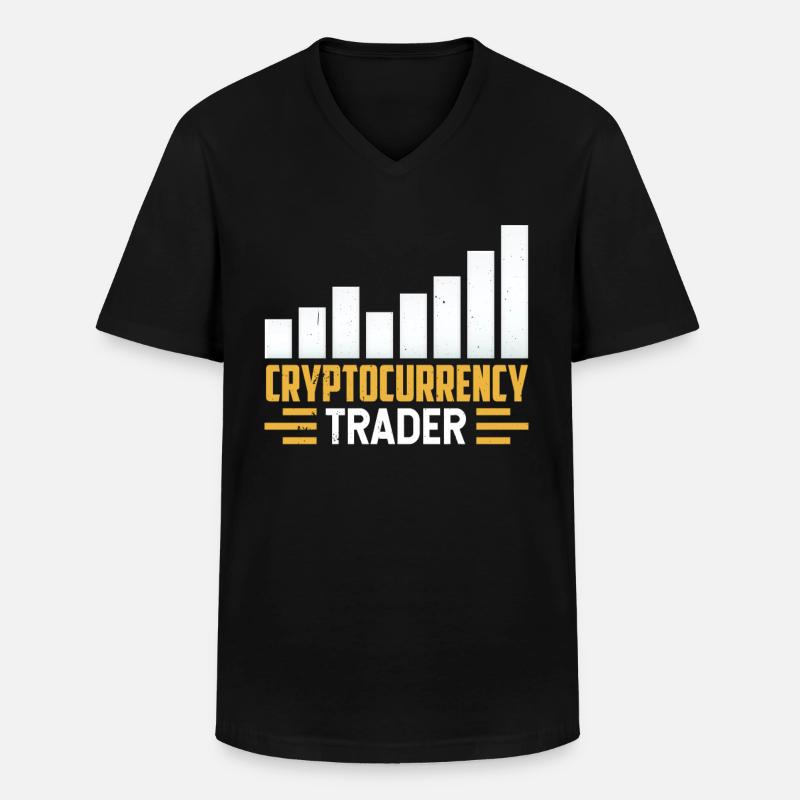 Kryptowährungs Händler Krypto Trader Crypto - Männer-T-Shirt mit V-Ausschnitt - Schwarz