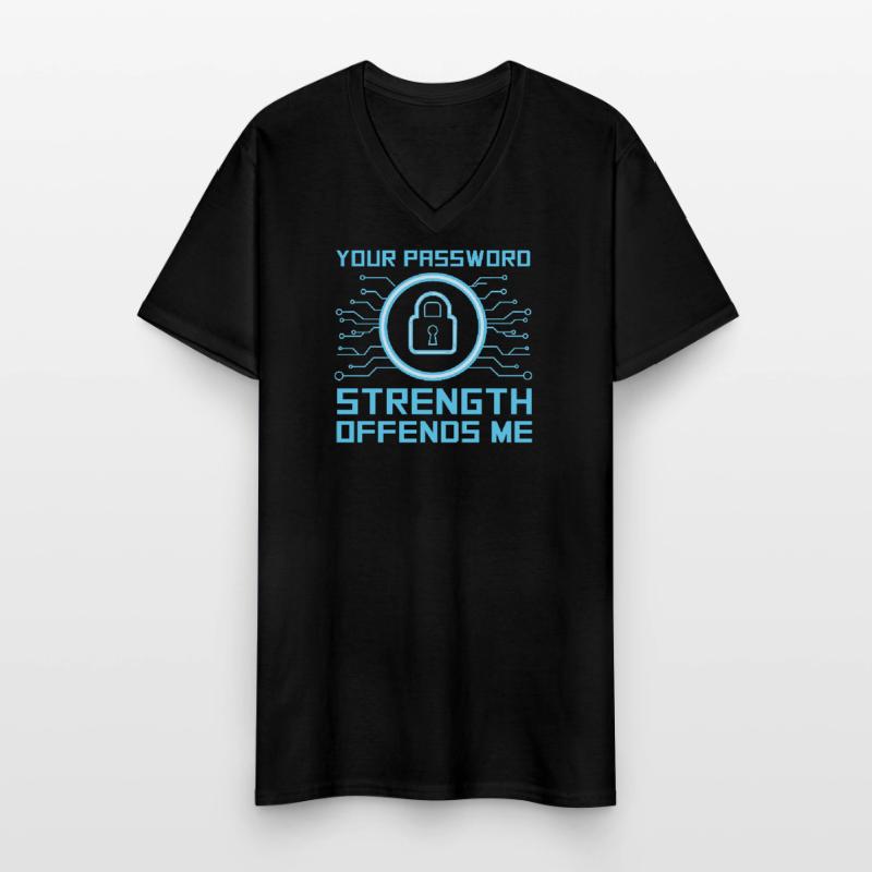 Hacker Programmer Developer Computer Science Men's V-Neck T-Shirt