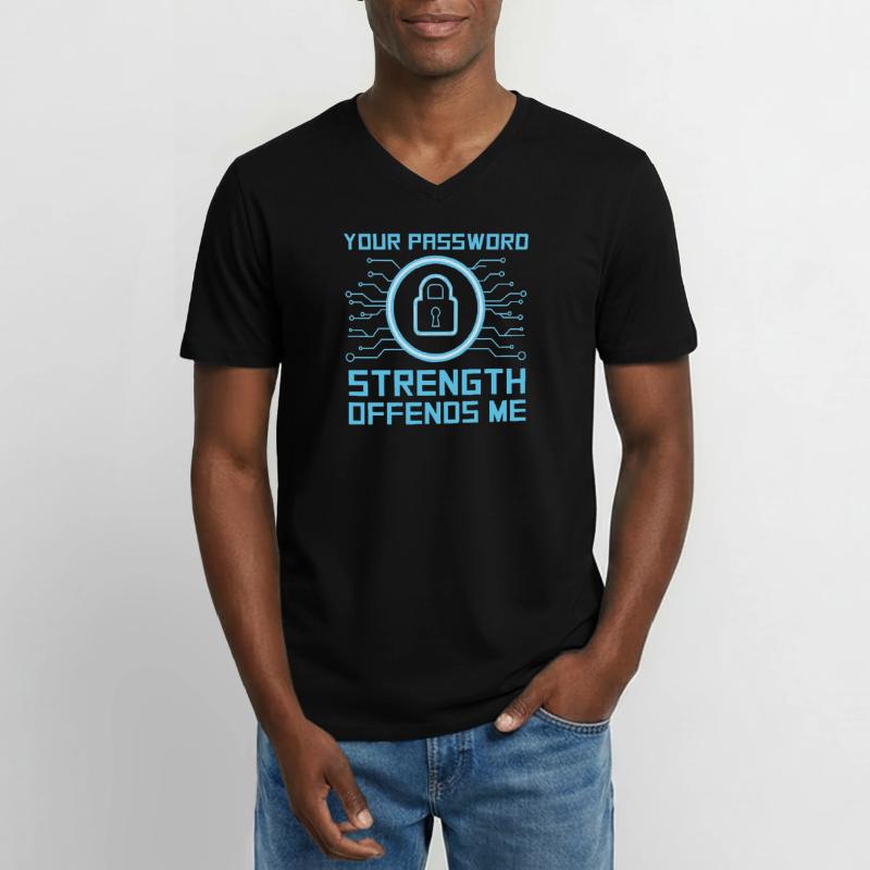 Hacker Programmer Developer Computer Science Men's V-Neck T-Shirt