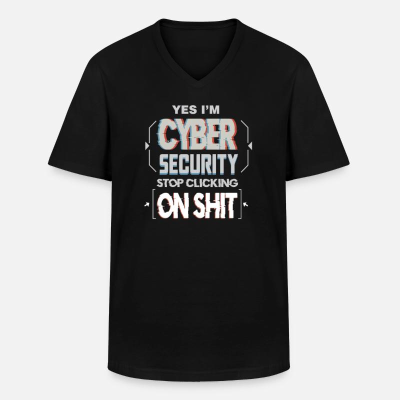 Hacker Programmer Developer Computer Science - Men's V-Neck T-Shirt - black