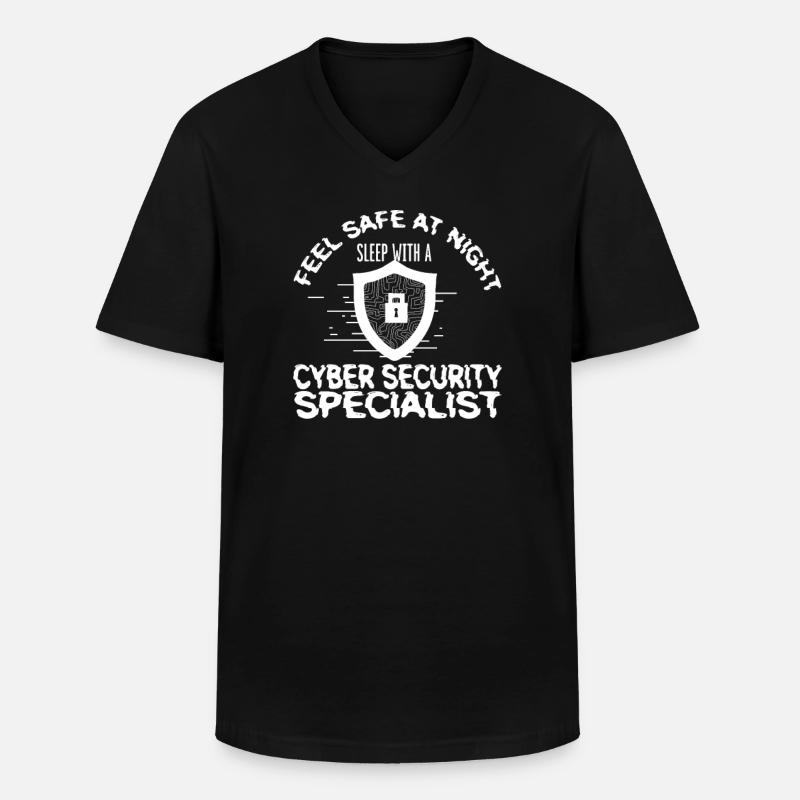 Hacker Programmer Developer Computer Science - Men's V-Neck T-Shirt - black