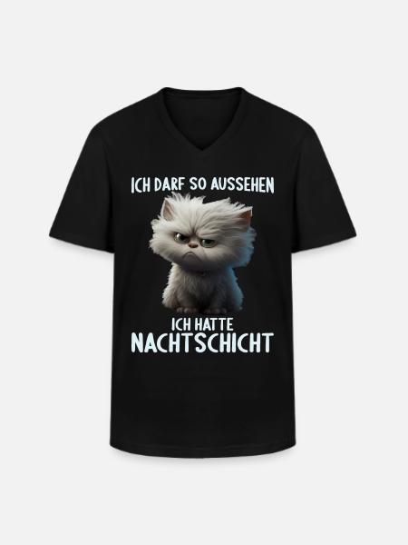 Nachtschicht Dienst Krankenschwester Pflegekraft - Männer-T-Shirt mit V-Ausschnitt - Schwarz