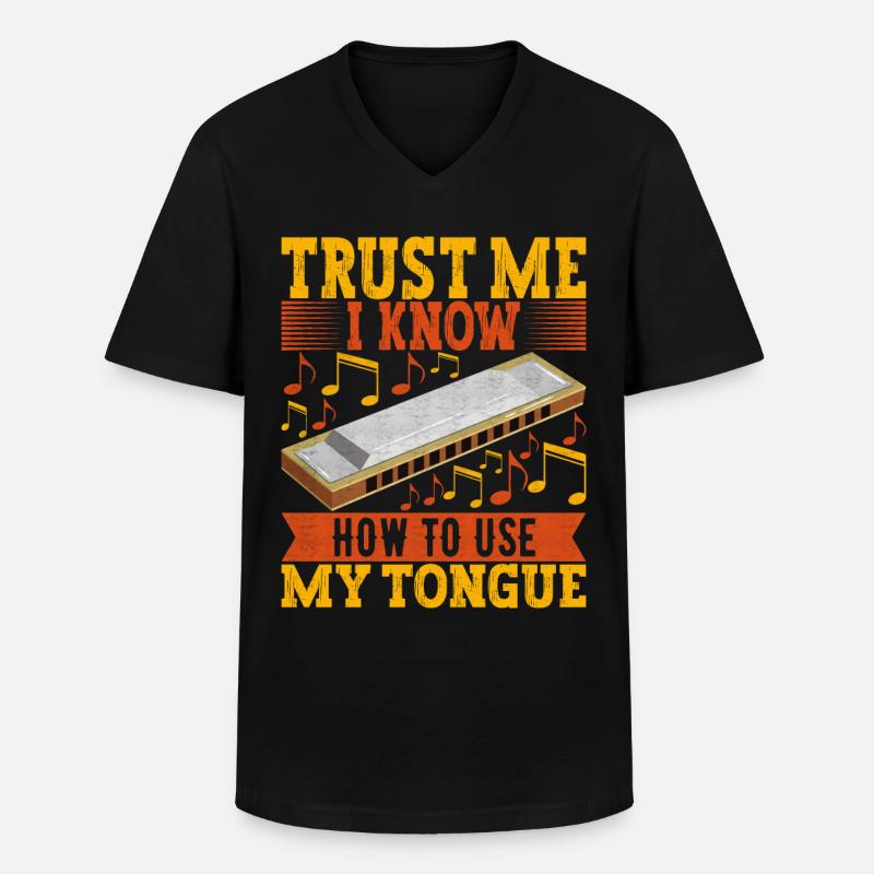 Harmonica Harmonica - Men's V-Neck T-Shirt - black