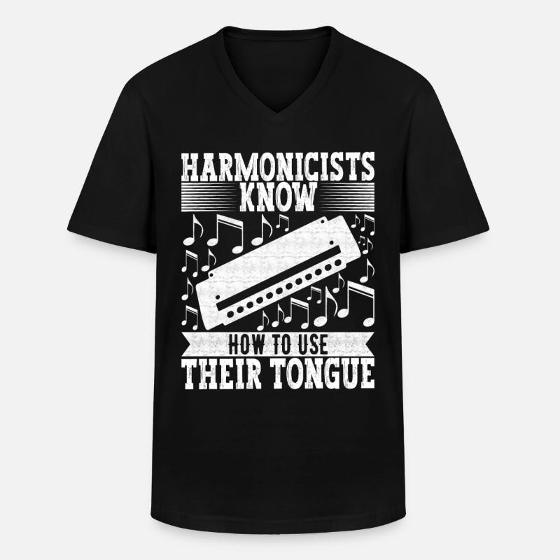 Harmonica Harmonica - Men's V-Neck T-Shirt - black