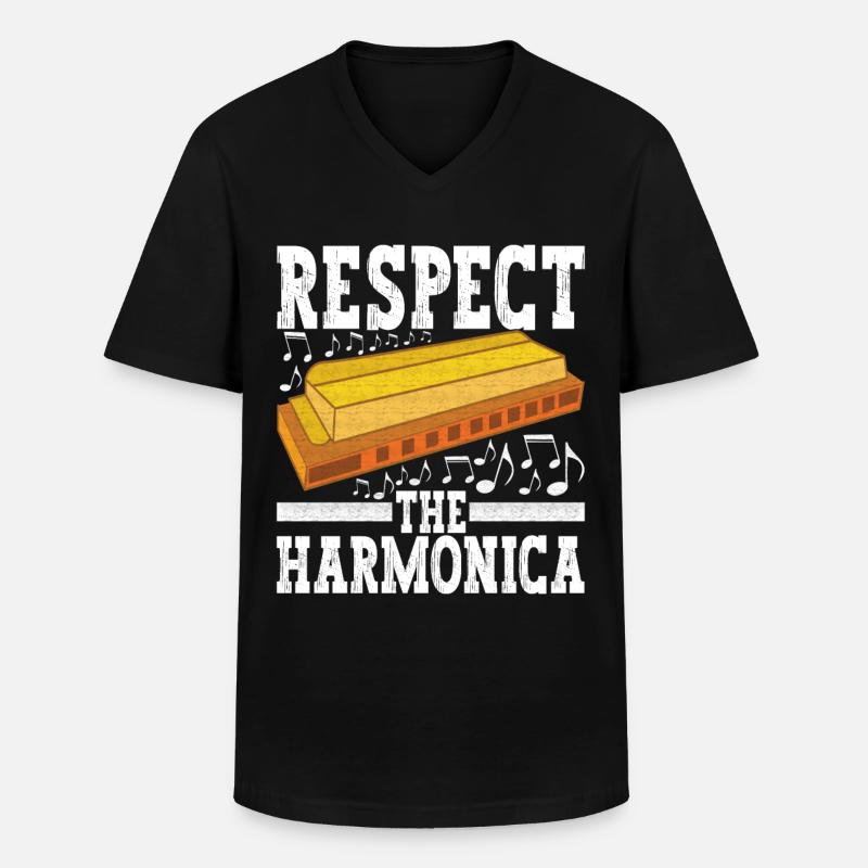 Harmonica Harmonica - Men's V-Neck T-Shirt - black
