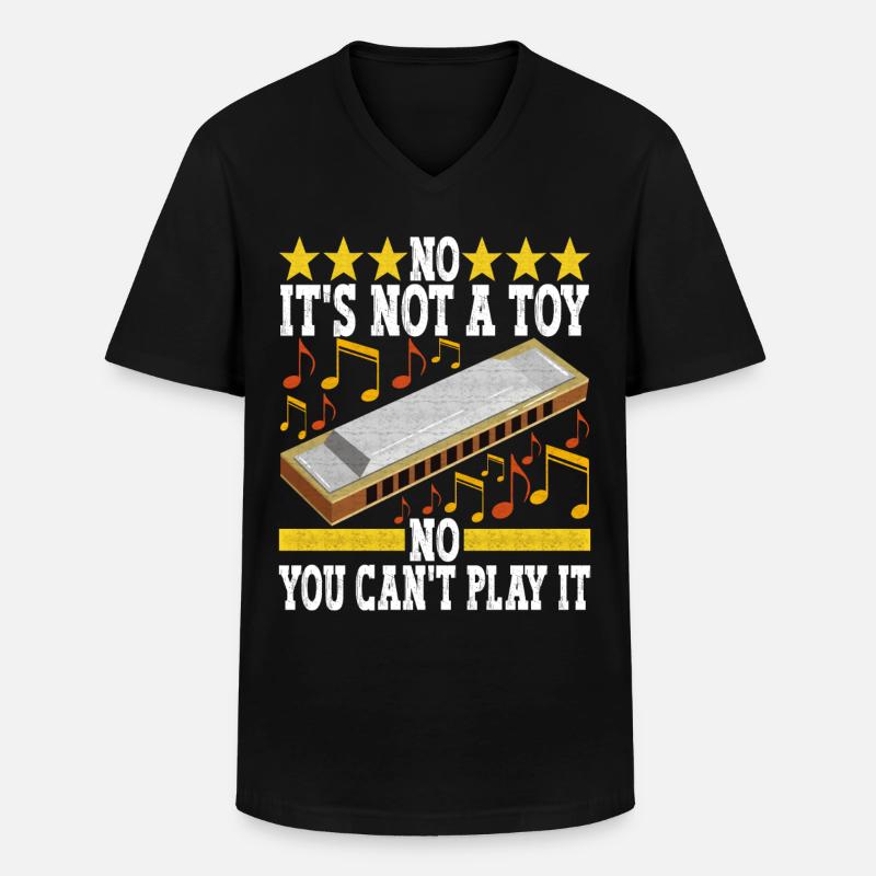 Harmonica Harmonica - T-shirt col V Homme - noir