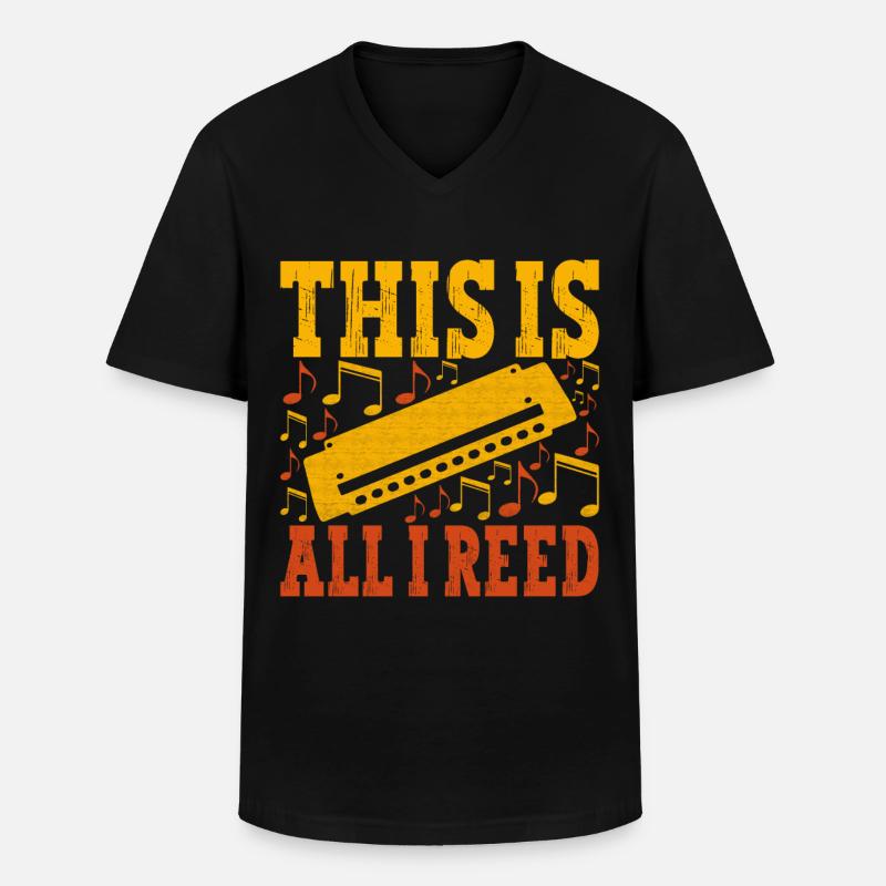 Harmonica Harmonica - T-shirt col V Homme - noir