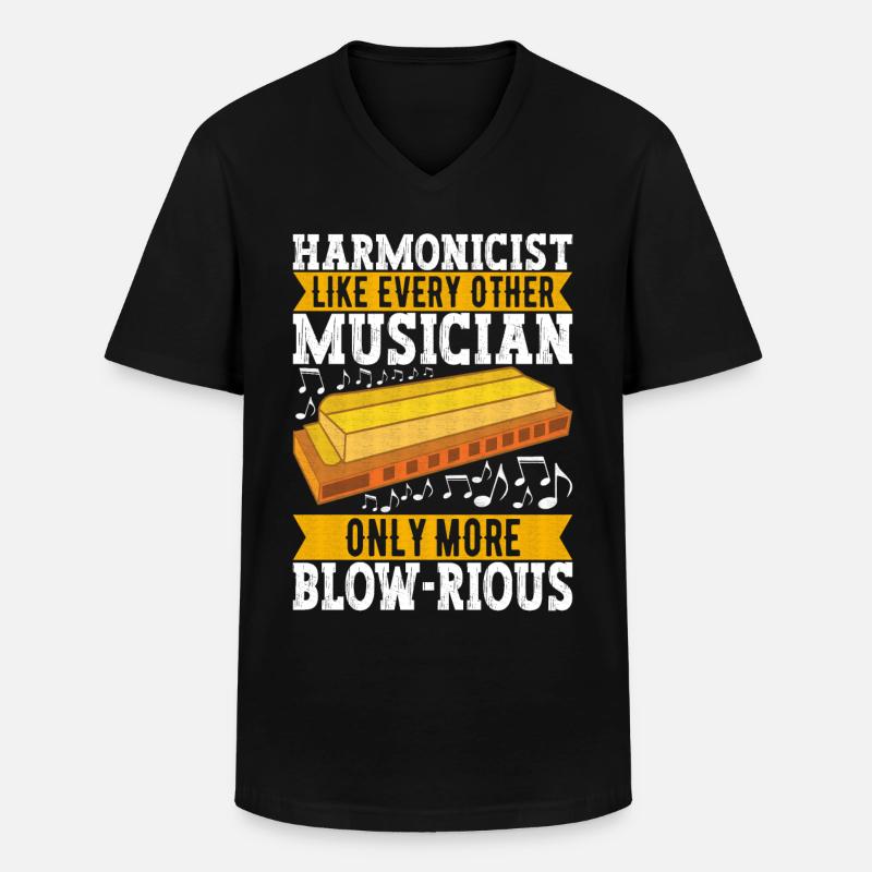 Harmonica Harmonica - Men's V-Neck T-Shirt - black