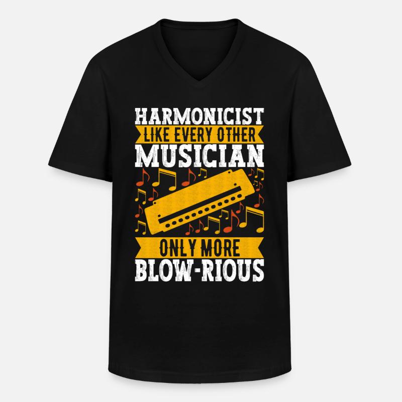 Harmonica Harmonica - Men's V-Neck T-Shirt - black