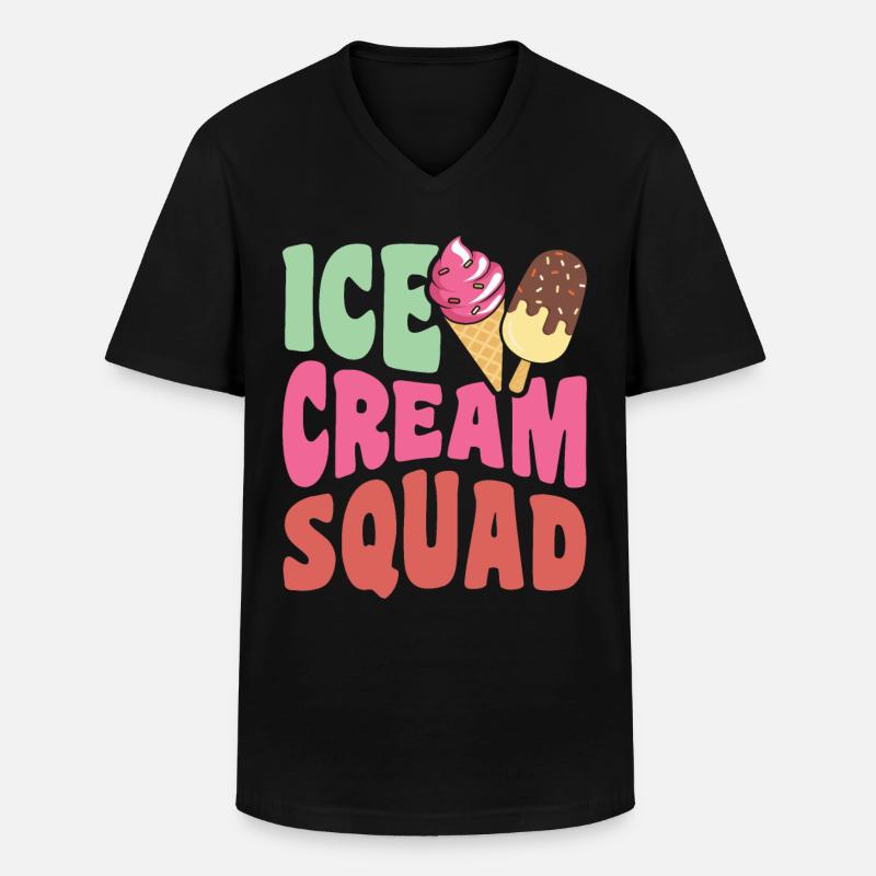 Eiscreme-truppe - Männer-T-Shirt mit V-Ausschnitt - Schwarz