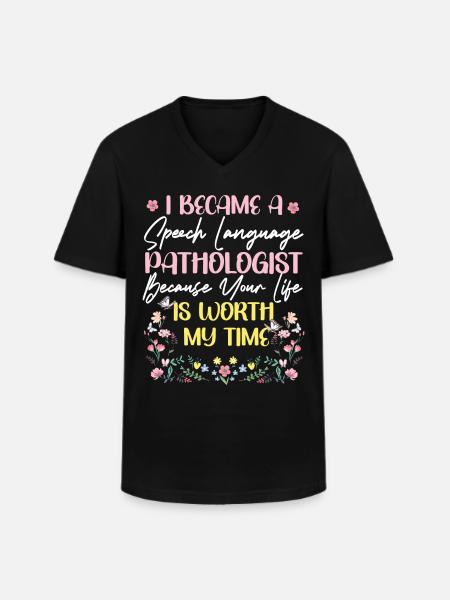 Speech Therapist Therapy Assistant - Men's V-Neck T-Shirt - black