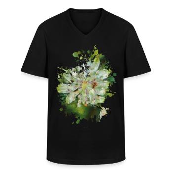 Blumen - Männer-T-Shirt mit V-Ausschnitt - Schwarz - Vorne - AI Model Male 178 dark (178cm)