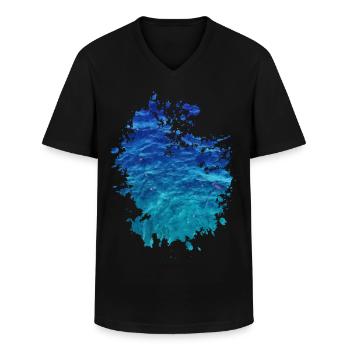 Wasser - Männer-T-Shirt mit V-Ausschnitt - Schwarz - Vorne - AI Model Male 178 dark (178cm)
