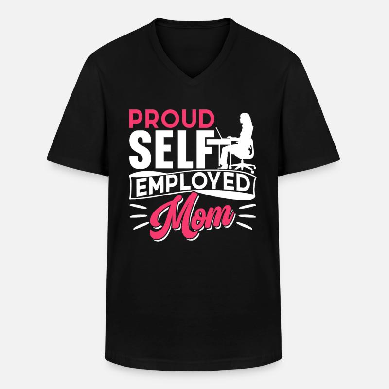 Stolze Selbständige Mutter Selbstständig - Männer-T-Shirt mit V-Ausschnitt - Schwarz