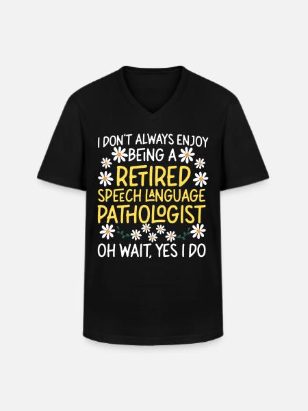 Speech Therapist Therapy Assistant - Männer-T-Shirt mit V-Ausschnitt - Schwarz