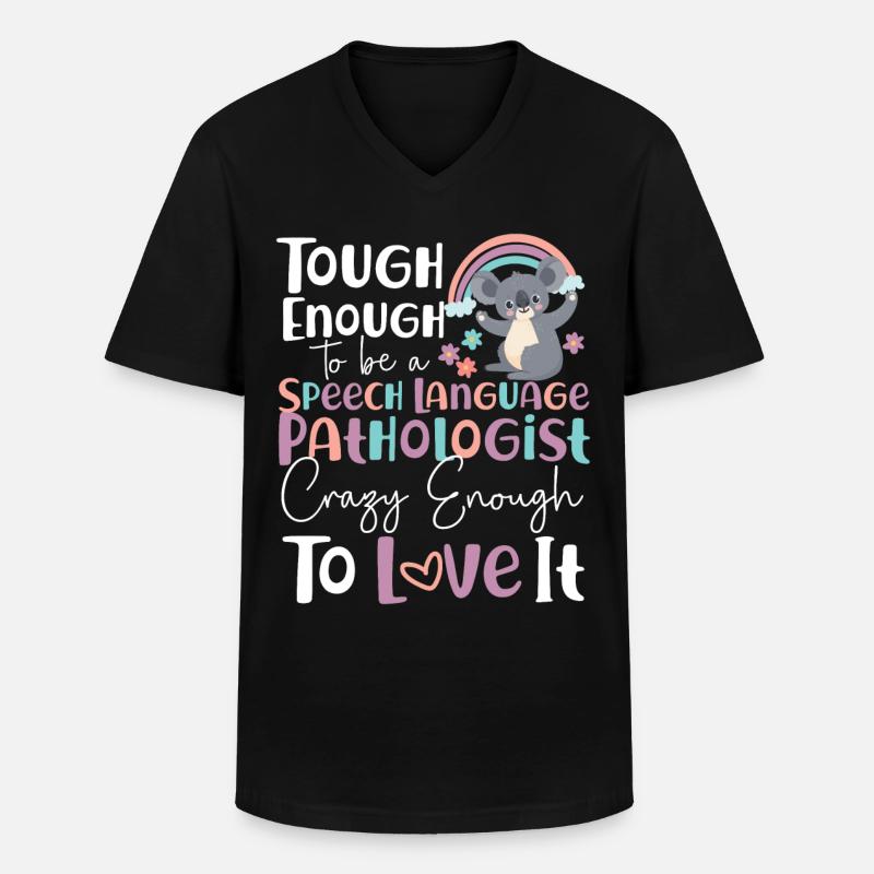 Speech Therapist Therapy Assistant - Men's V-Neck T-Shirt - black