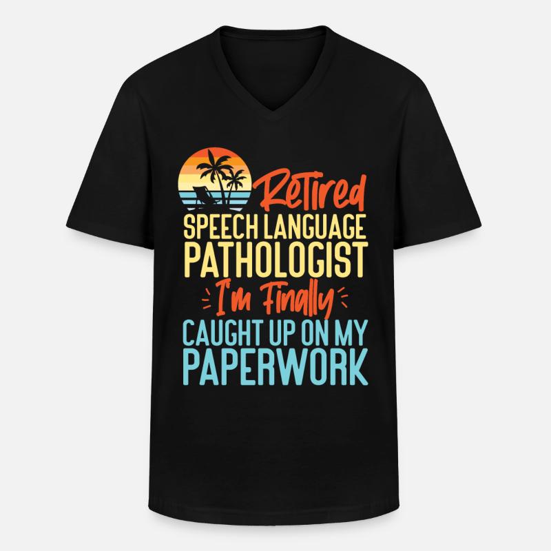 Speech Therapist Therapy Assistant - Men's V-Neck T-Shirt - black
