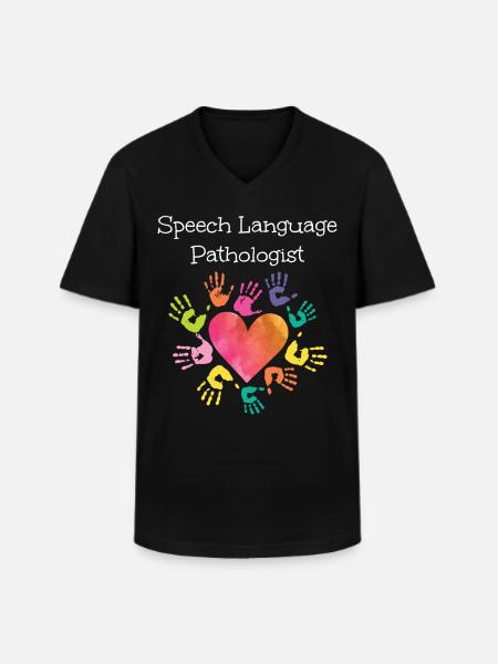 Speech Therapist Therapy Assistant - Men's V-Neck T-Shirt - black