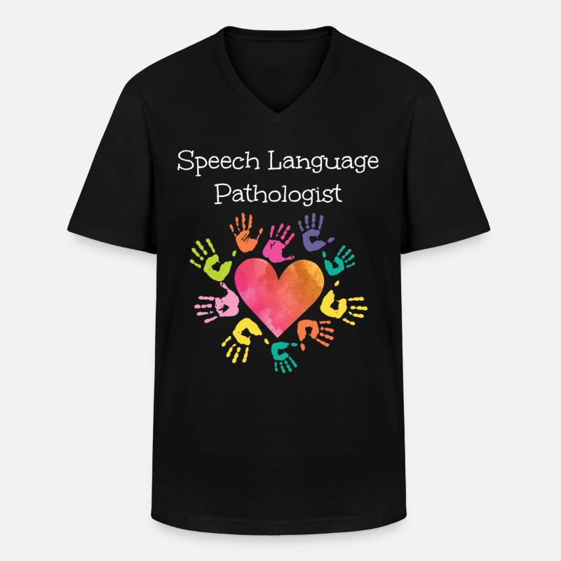 Speech Therapist Therapy Assistant - Men's V-Neck T-Shirt - black