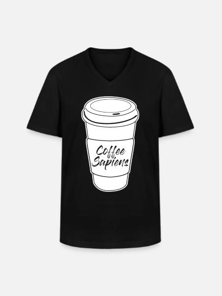 Coffee Sapiens Coffee Mug - Men's V-Neck T-Shirt - black