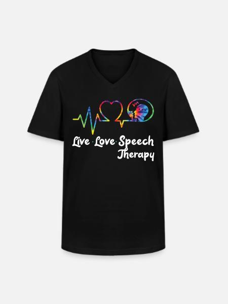Speech Therapist Therapy Assistant - Men's V-Neck T-Shirt - black