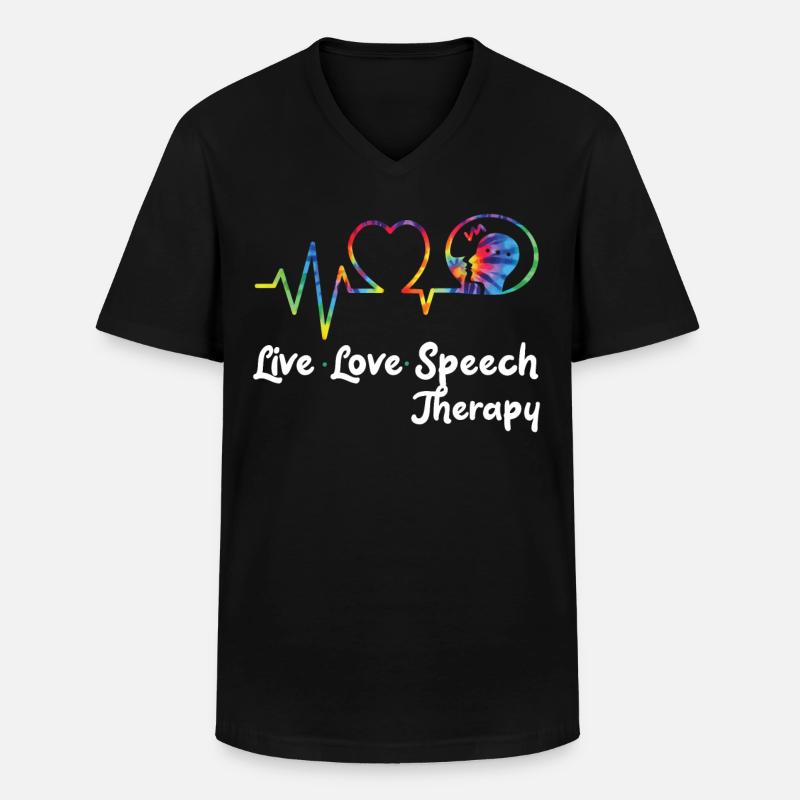 Speech Therapist Therapy Assistant - Men's V-Neck T-Shirt - black