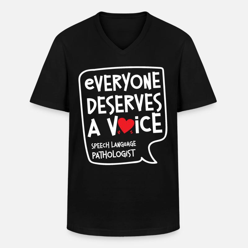 Speech Therapist Therapy Assistant - Männer-T-Shirt mit V-Ausschnitt - Schwarz