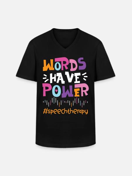 Speech Therapist Therapy Assistant - Männer-T-Shirt mit V-Ausschnitt - Schwarz