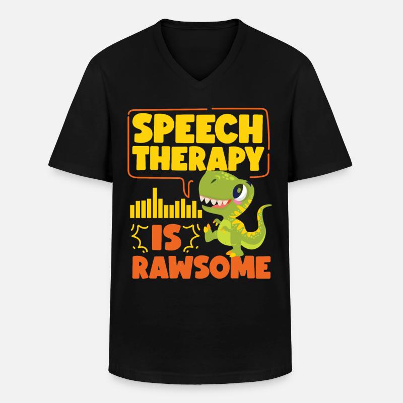 Speech Therapist Therapy Assistant - Männer-T-Shirt mit V-Ausschnitt - Schwarz