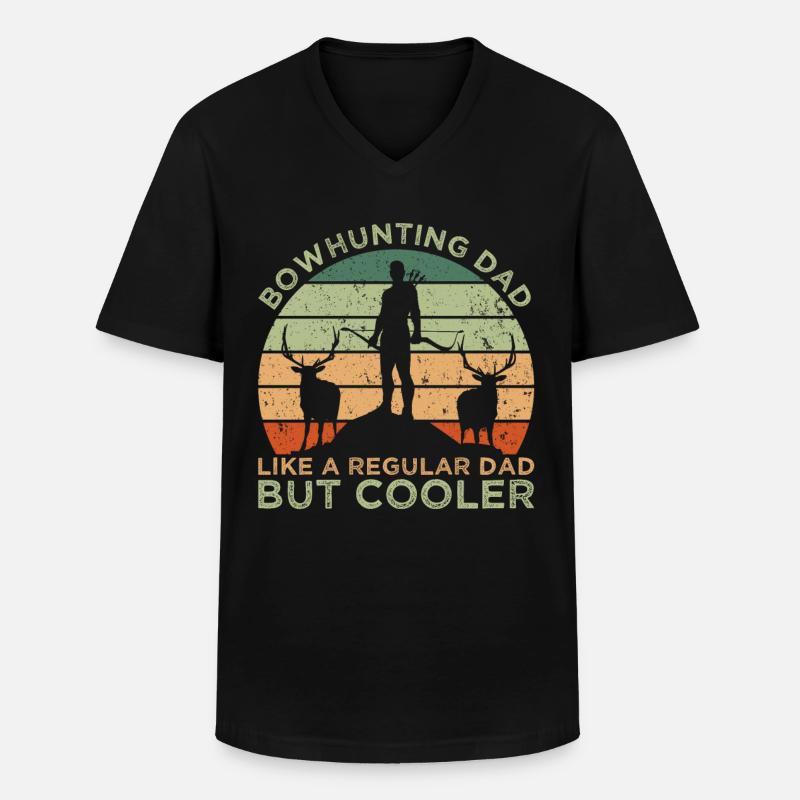 Bowhunting Dad - Männer-T-Shirt mit V-Ausschnitt - Schwarz