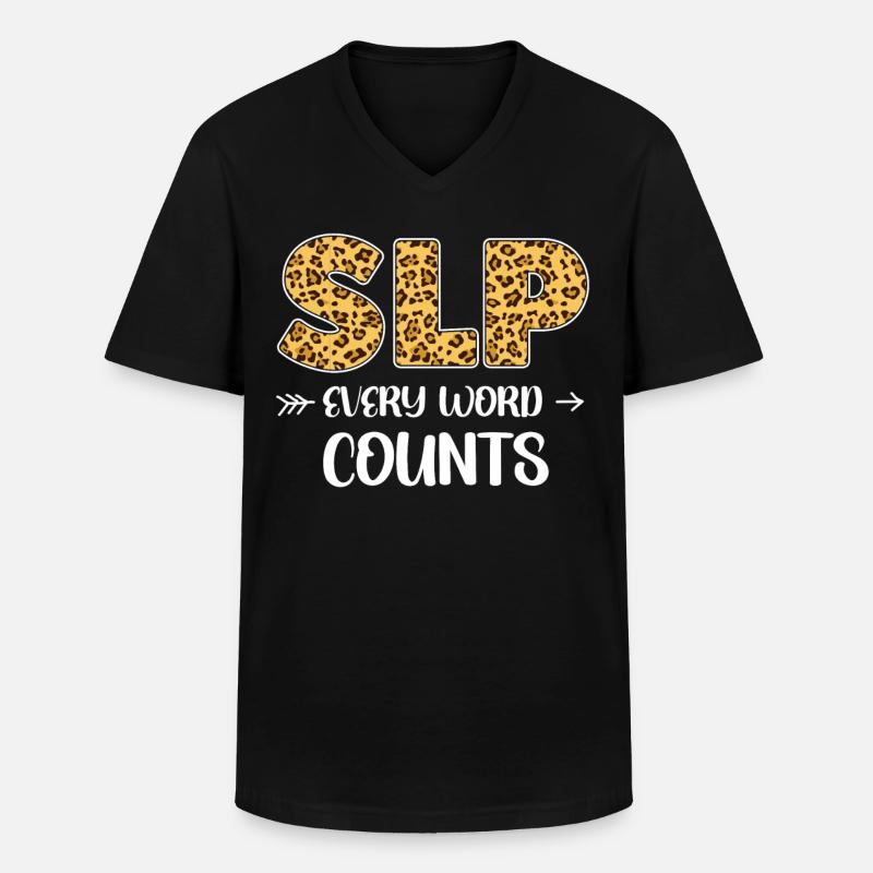 Speech Therapist Therapy Assistant - Männer-T-Shirt mit V-Ausschnitt - Schwarz