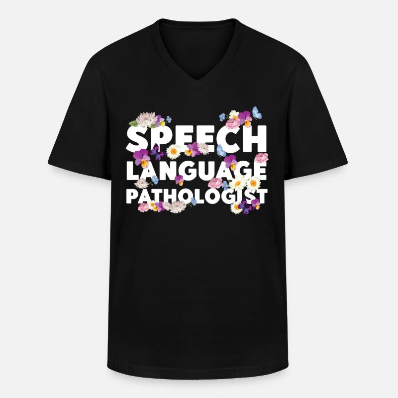 Speech Therapist Therapy Assistant - Men's V-Neck T-Shirt - black