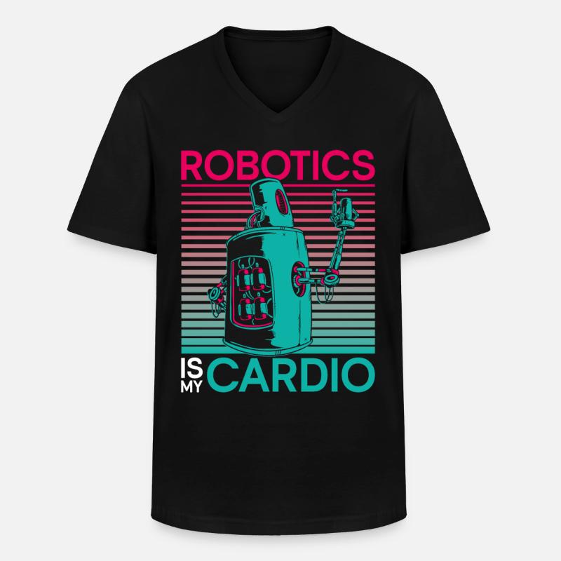 Robot Robotics Engineer Robotics - Men's V-Neck T-Shirt - black