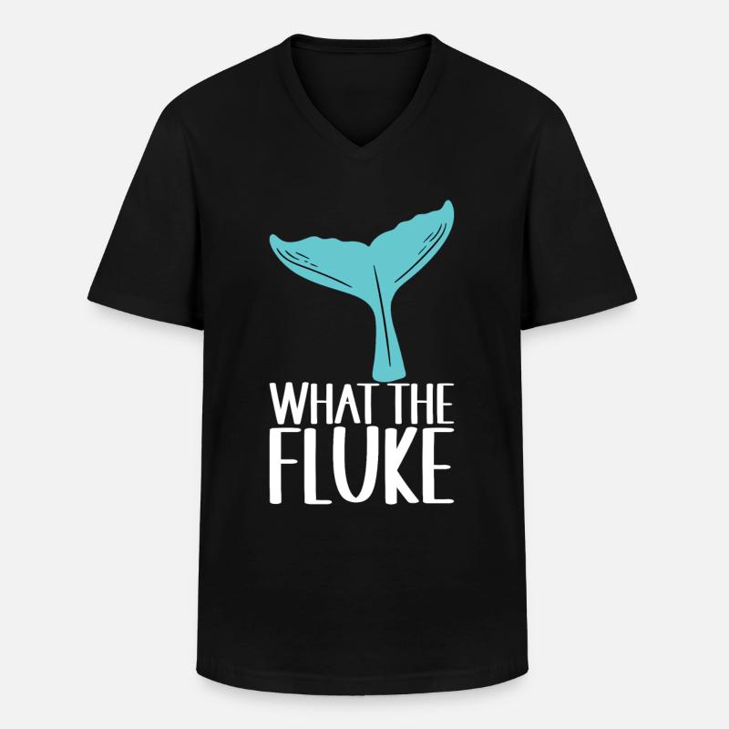 Wale Walbeobachter - Männer-T-Shirt mit V-Ausschnitt - Schwarz