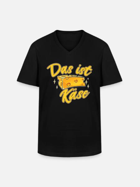Käse das ist Käse - Männer-T-Shirt mit V-Ausschnitt - Schwarz
