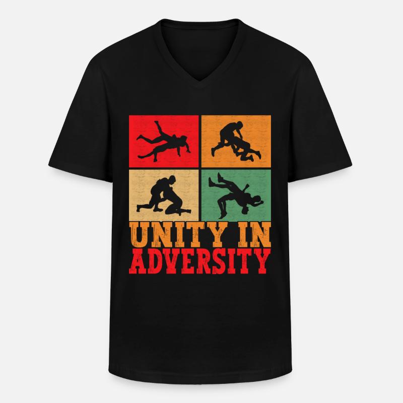 Wrestling Ringen Ringer - Männer-T-Shirt mit V-Ausschnitt - Schwarz