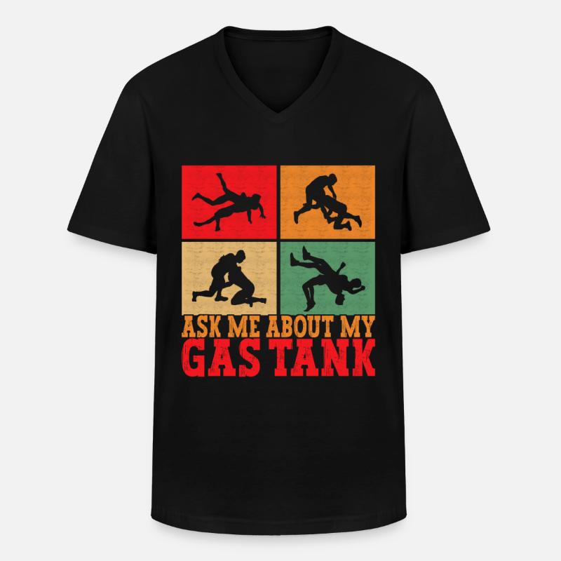 Wrestling Ringen Ringer - Männer-T-Shirt mit V-Ausschnitt - Schwarz