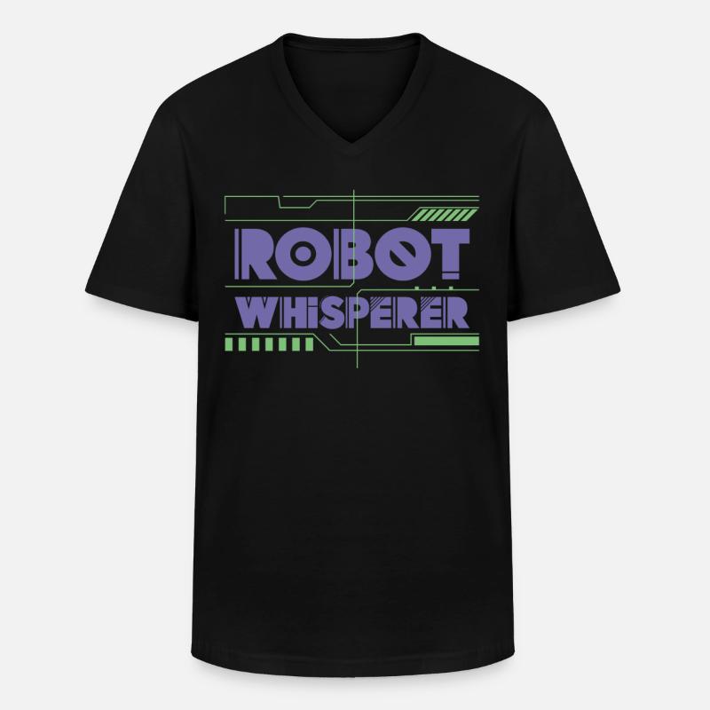 Robot Robotics Engineer Robot - Men's V-Neck T-Shirt - black