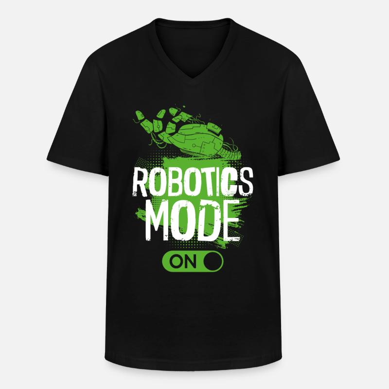 Robot Robotics Engineer Robotics - Men's V-Neck T-Shirt - black