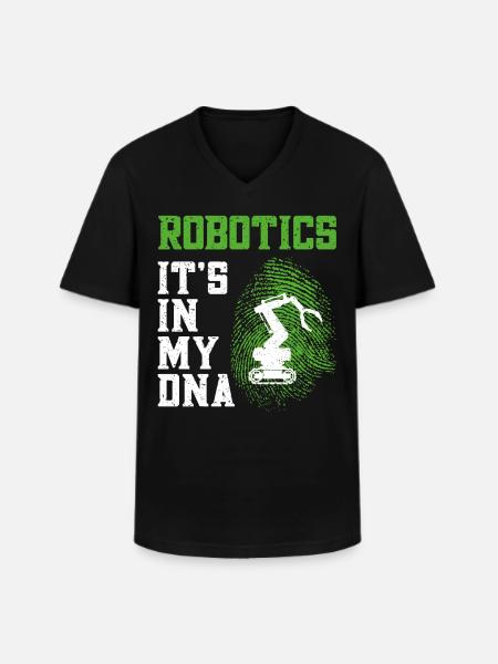 Robot Robotics Engineer Robotics - Men's V-Neck T-Shirt - black