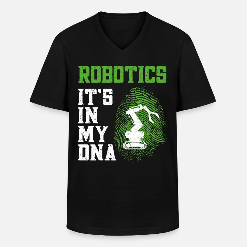 Robot Robotics Engineer Robotics - Men's V-Neck T-Shirt - black