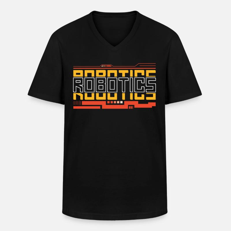 Robot Robotics Engineer Robotics - Männer-T-Shirt mit V-Ausschnitt - Schwarz