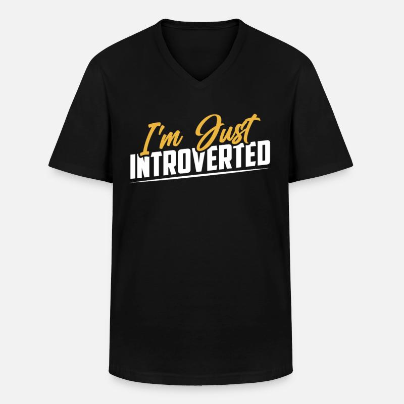 Ich Bin Einfach Introvertiert Introvertierter - Männer-T-Shirt mit V-Ausschnitt - Schwarz