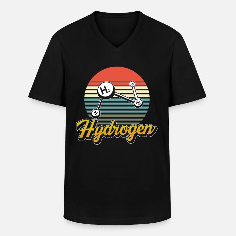 Wasserstoff Element Energie Hydrogen - Männer-T-Shirt mit V-Ausschnitt - Schwarz
