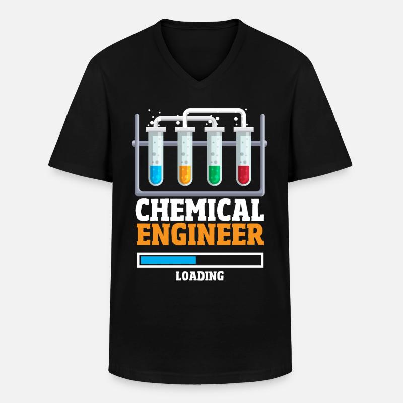 Future Chemical Engineer Loading Chemist - Men's V-Neck T-Shirt - black