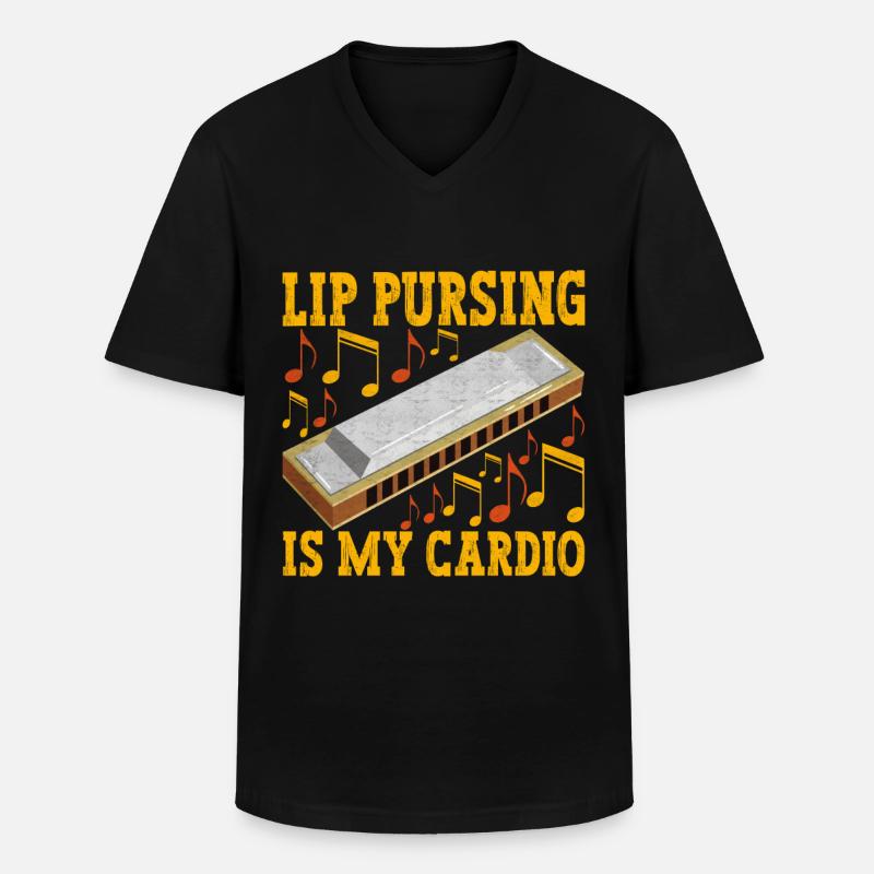 Harmonica Harmonica - Men's V-Neck T-Shirt - black