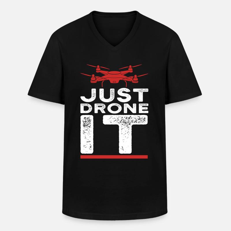 Drone Pilot fly - Men's V-Neck T-Shirt - black