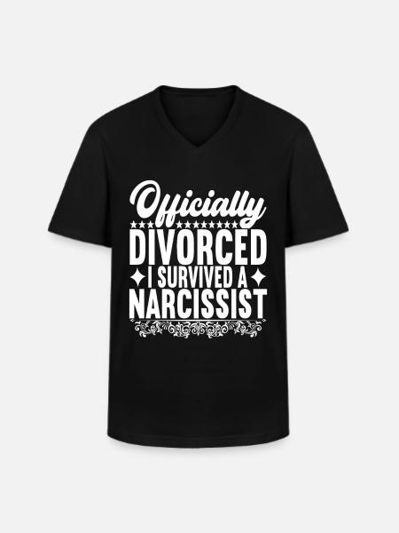 Divorce Divorced - Men's V-Neck T-Shirt - black