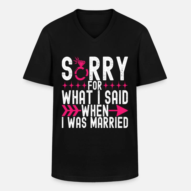 Divorce Divorced - Men's V-Neck T-Shirt - black