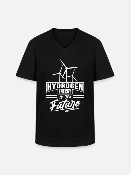 L’hydrogène est l’élément d’avenir L’hydrogène - T-shirt col V Homme - noir